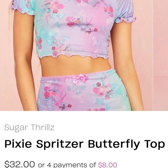 Sugar Thrillz Pixie Spritzer Crop-top - Picture 4 of 4